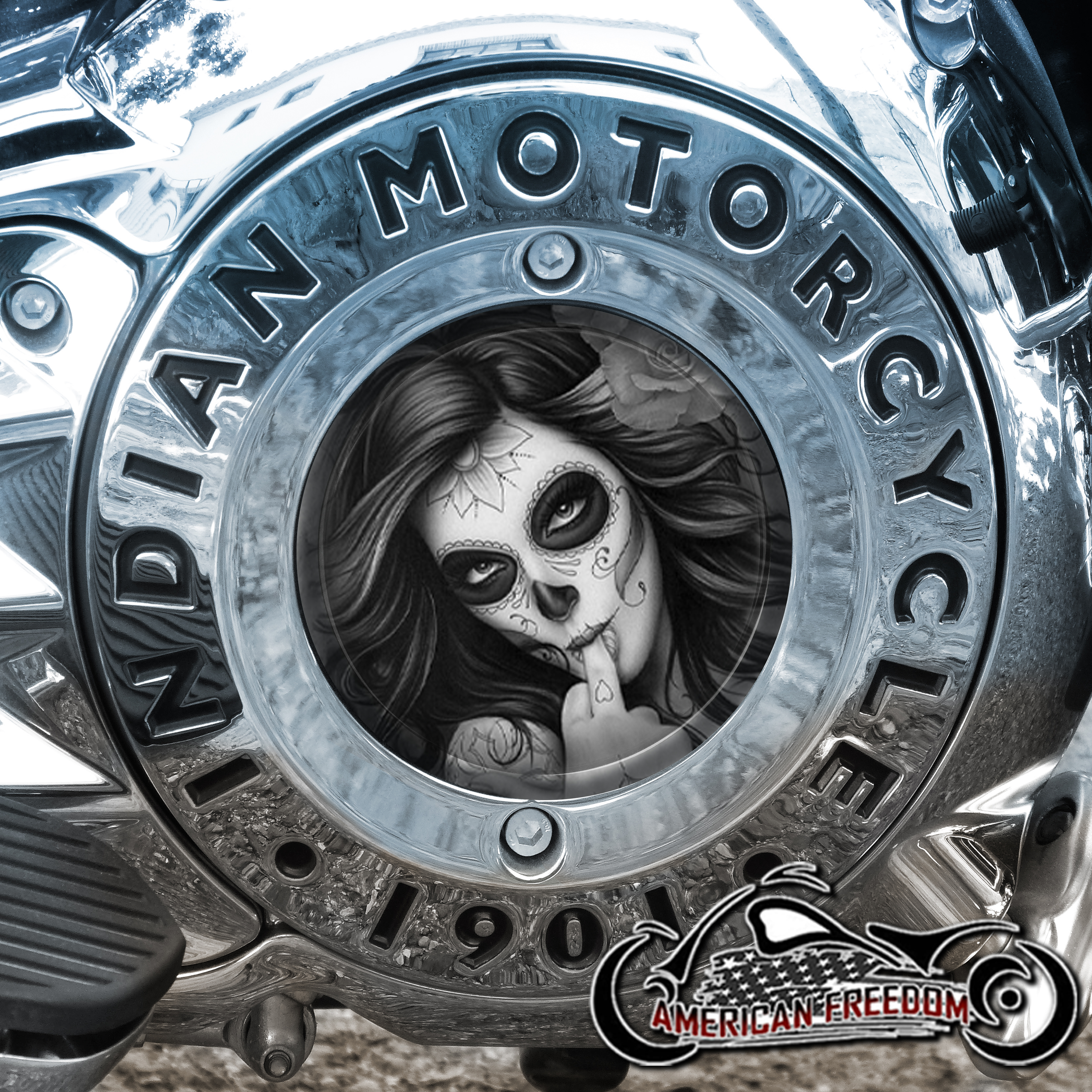 Indian Motorcycles Thunder Stroke Derby Insert - Day of the Dead